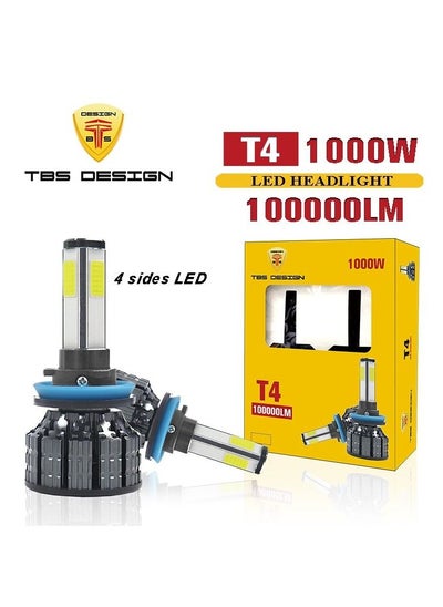 TBS DESIGN T4 H4 4 Sides Led Headlight Original 50W Set With 5000 Lumes