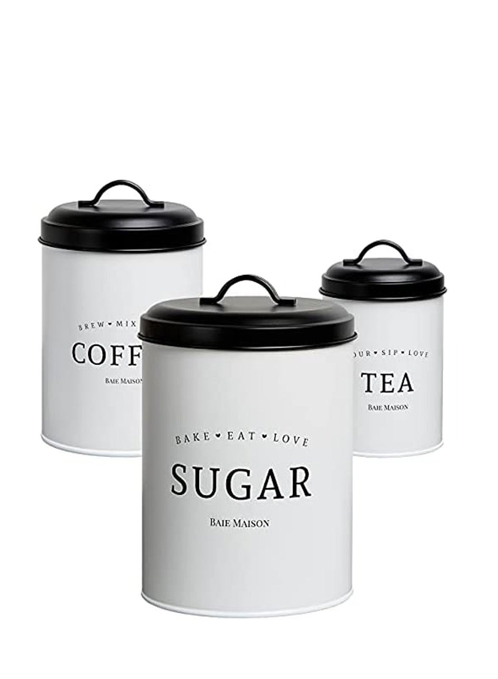 Coffee tea best sale sugar container set