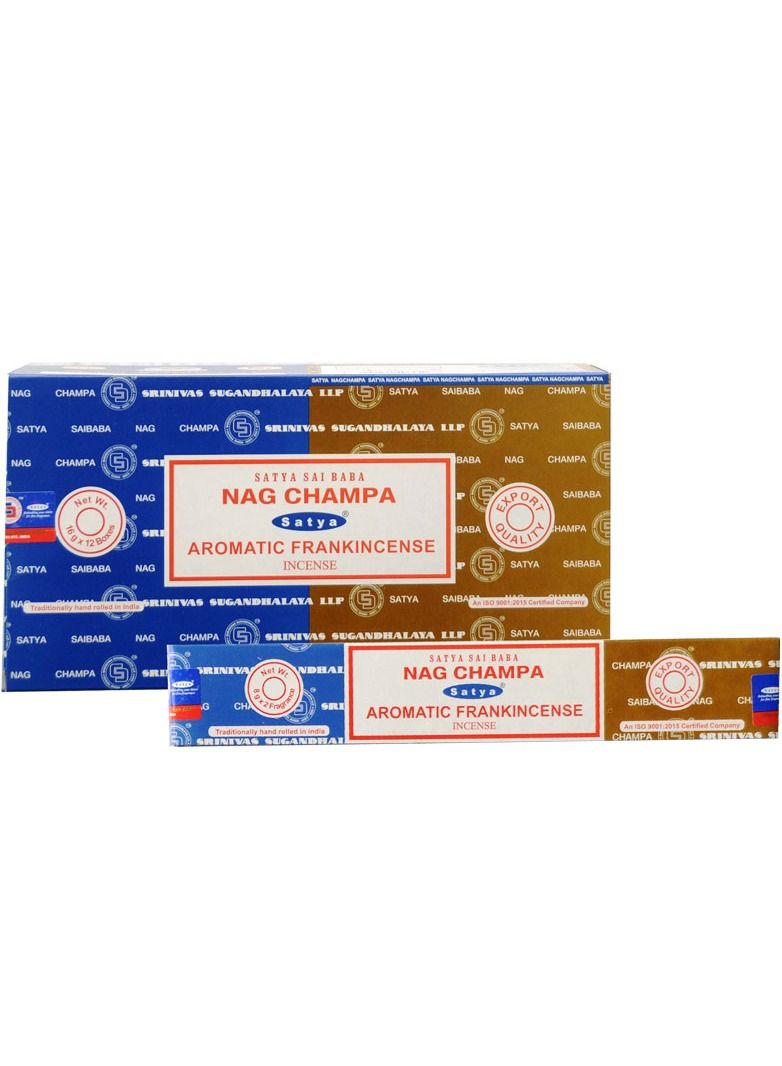 Satya Nag Champa: Sai Baba Natural Soap, Large, 150 g, 5 oz, 4 Piece