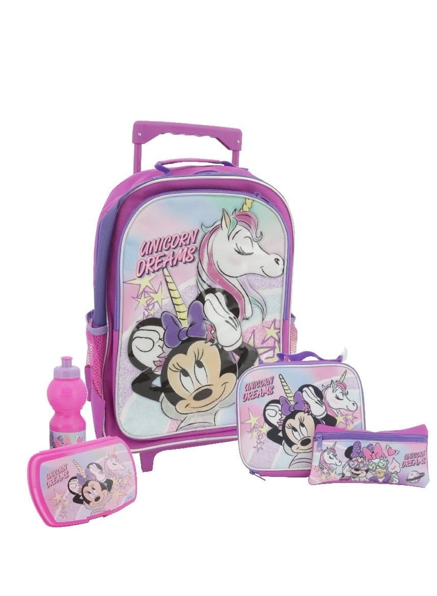 Disney Minnie Mouse 5-in-1 Value Set Trolley Bag with Accessory