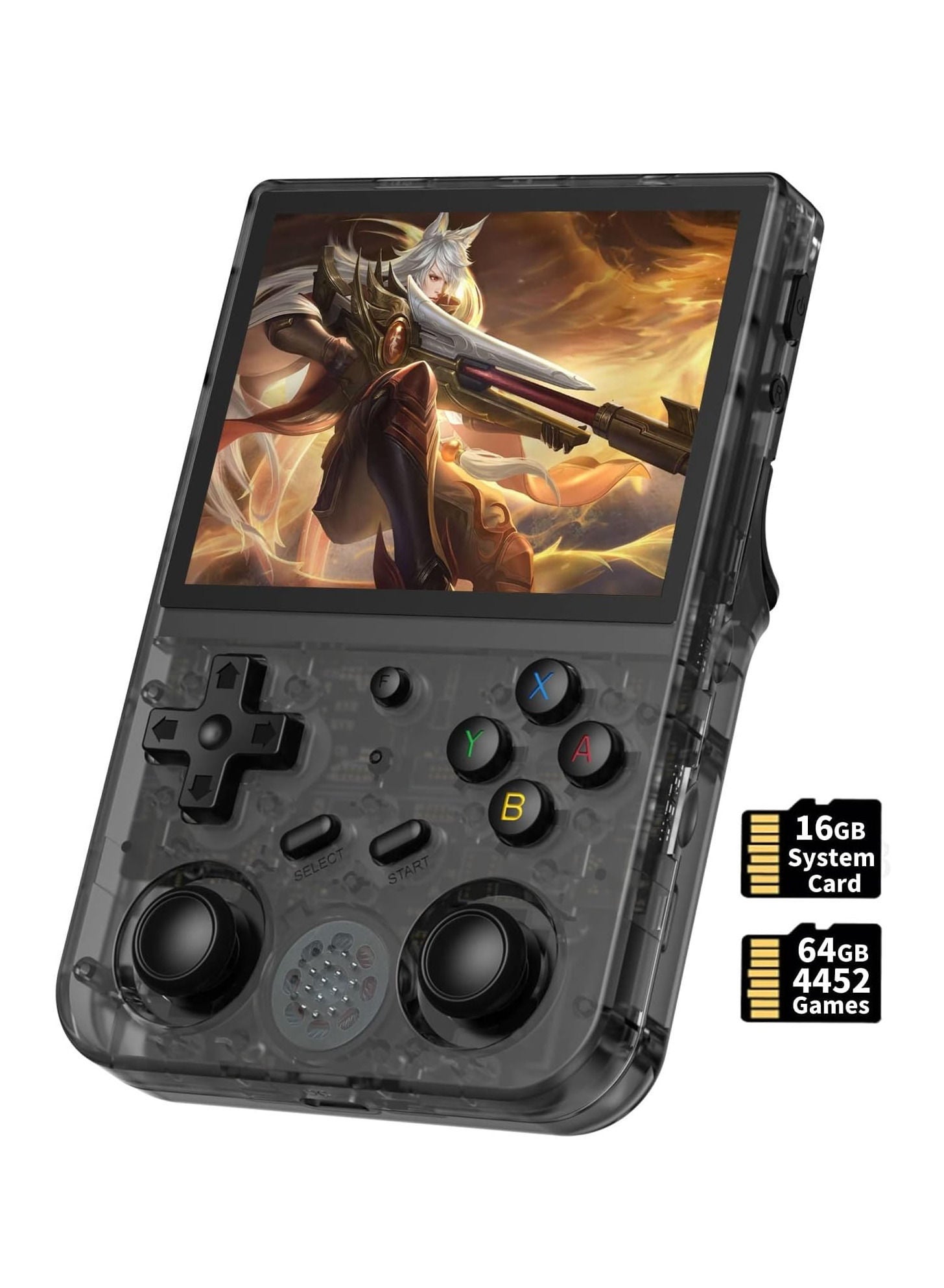 Generic RG353V Retro Handheld Game with Dual OS Android 11 and Linux,  RG353V with 64G TF Card Pre-Installed 4452 Games Supports 5G WiFi 4.2  BluetoothBlack price in Saudi Arabia | Compare Prices