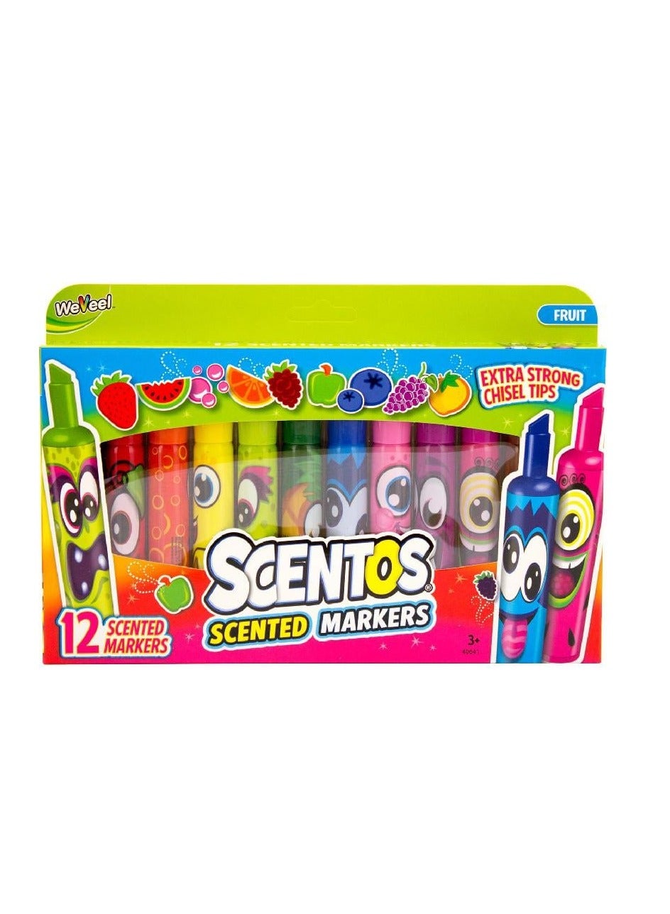 Scentos Fruit-Scented Chisel-Tip Markers