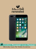 Renewed - iPhone 7 Plus With FaceTime Black 128GB 4G LTE (KSA)