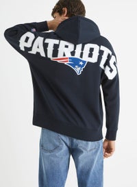 New England Patriots Yarn Dye Hoodie - Heather Grey