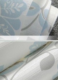 تسوق ماركة غير محددة وورق جدران ثلاثي الأبعاد بتصميم ريفي أبيض أزرق 1000 X 53سنتيمتر أونلاين في الإمارات