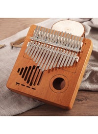 17-Key Compact Size Wooden Acoustic Thumb Piano Kalimba Mbira Hollow-Out Design Exquisite Workmanship for Beginners 