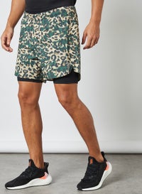adidas Fast Two-in-One Primeblue Graphic Running Shorts Multicolour KSA |  Riyadh, Jeddah