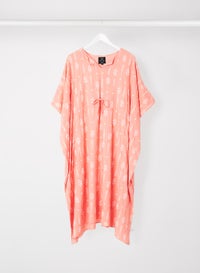 Printed Front Knot Nightdress Baby Pink