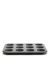 Carbon Steel Baking Pan Granite Dark Grey Muffin Tray