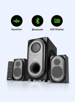 Buy 2-In-1 CH Multimedia Speaker, Remote Control | Powerful 5.25 Inch Sub-Woofer | USB, Bluetooth And Multiple Device Inputs | Surround Sound Effect Super Bass GMS7493N Black in UAE