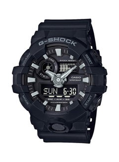 Buy Men's Round Shape Rubber Strap Analog & Digital Wrist Watch - Black - GA-700-1BDR in Saudi Arabia