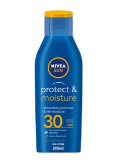 Buy SUN Protect & Moisture Sun Lotion, UVA & UVB Protection, SPF 30 200ml in Saudi Arabia