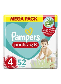 اشتري Baby-Dry Pants With Aloe Vera Lotion, Stretchy Sides, And Leakage Protection, Size 4 9-14 Kg, Mega Pack, 52 Pants في الامارات