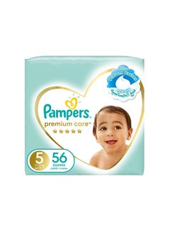 Buy Premium Care Taped Baby Diapers, Size 5, 11-16kg, Softest Absorption for Ultimate Skin Protection, 56 Count in UAE