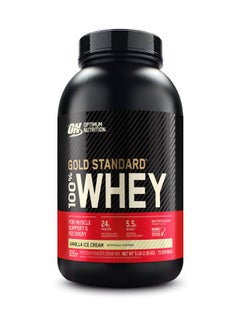 Buy Gold Standard 100% Whey Protein Powder Primary Source Isolate, 24 Grams Of Protein For Muscle Support And Recovery - Vanilla Ice Cream, 5 Lbs, 73 Servings (2.26 KG) in UAE