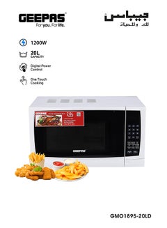 Buy Digital Microwave Oven with Adjustable temperature and Timer function Reheating and Defrost function  Child lock  Digital controls 20 L 1200 W GMO1895-20LD White in Saudi Arabia
