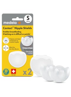 Buy Contact Nipple Shields Small 2 Pieces - Assist With Latching, Protective Barrier Made From Soft Silicone - Packaging May Vary in Saudi Arabia