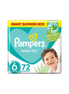 Buy Aloe Vera Taped Diapers Size 6 Mega Box 72 Count in UAE