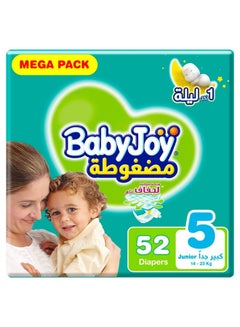 Buy Compressed Diamond Pad Diaper, Size 5, Junior, 14-23 Kg, Mega Pack, 52 Diapers in Saudi Arabia