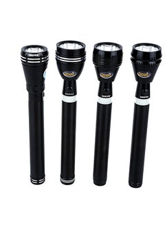 Buy Rechargeable LED Flashlight, Set of 4 Flashlights | 4 Hours Working | 2000-meters Distance | Ideal for Campaign, Trekking, Outdoors, Etc Black 29cm in Saudi Arabia