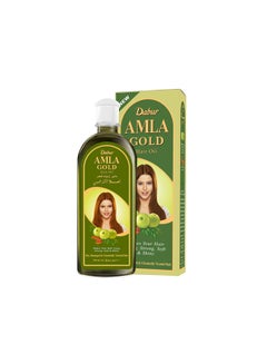 Buy Dabur Amla Gold Hair Oil | with Almond & Henna | Promotes Hair Growth For Dry | Damaged & Chemically Treated Hair 180.0ml in UAE