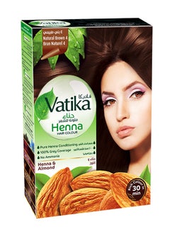 Buy Henna Hair Colour 100% Grey Coverage No Ammonia Brown 60grams in Saudi Arabia