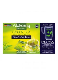 Buy Premium Green Tea 100 Tea Bags With Mug 200.0grams in UAE