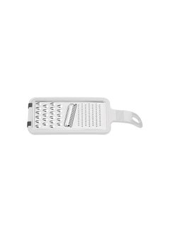 Buy Utilita Universal Grater with Stainless Steel Blade and ABS Handle with White Rubber Holder Stainless Steel/White 298x29x120mm in UAE