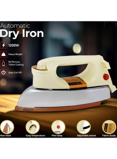 Buy Dry Iron 1200 W OMDI1503 Beige/Silver in UAE