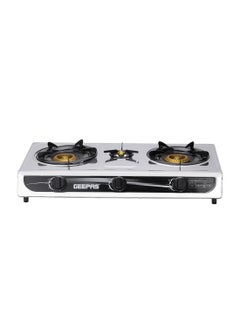 Buy Gas Cooker, 3 Energy Efficient Burners With Heavy Cast Iron Mixing Tube| Low Gas Consumption And Saves 60% Gas| Auto Ignition System, LPG Gas Stove| Perfect For Home, Restaurants, Apartments GK6857 Silver in Saudi Arabia