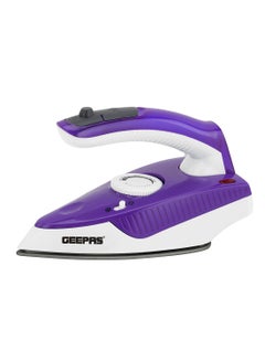 Buy Travel Steam Iron with Foldable Handle - Non-Stick Coating Plate & Adjustable Thermostat Control | Steam Shot, Transparent Water Tank, Durable Material | 2 Years Warranty 1000 W GSI7806 White/Purple in UAE