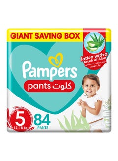 Buy Baby-Dry Pants with Aloe Vera Lotion, 360 Fit , Size 5, 12-18kg, Giant Box, 84 Count in UAE