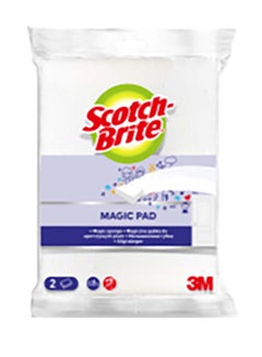 Buy 2-Piece Magic Pad Sponge White in Saudi Arabia