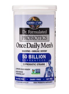 Buy Dr. Formulated Probiotics For Men Once Daily Infused With 15 Probiotics Strains Supports Immune System And Digestive Health 30 Vegetarian Capsules in UAE