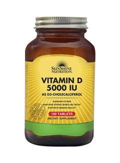 Buy Vitamin D As D3-Cholecalciferol Dietary Supplement 100 tablets in Saudi Arabia