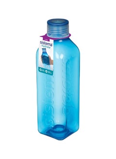 Buy Sistema 1L Square Bottle Blue: Water bottle - Hydration - Leak-proof - Portable Blue 1Liters in UAE