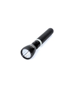 Buy Rechargeable LED Flashlight, 4-5 Hours Working Rechargeable & High Capacity Battery, Hyper Bright & Tough | Ideal for Patrolling, Trekking, Emergency Power Cut Black in Saudi Arabia