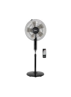 Buy 16" Stand Fan with Remote Control |  1250 RPM, Modern Design, Pedestal Fans with Adjustable Oscillation, Efficient 60 W Motor for Better Cooling, Timer, 3 Modes, Natural, Normal and Sleeping| Perfect for Home, Office, Study Room Etc.| 2 Years Warranty 60 W GF21112Y Black in UAE