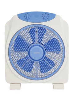 Buy 12 Inch Powerful Personal 3 Speed Box Fan with Copper Motor, Portable Desk Fan With  Fan Guard, Table Fan for Office and Home, 60 Minutes Timer GF21113N Blue, White in UAE