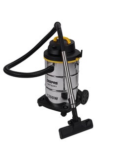 Buy Wet and Dry Vacuum Cleaner | 1200W Stainless Steel Drum Tank with Powerful Copper Motor |Comfortable Handle, Rolling wheels with Easy Parking Nozzle & Dust Full Indicator 23 L 1200 W GVC19012 Silver/Black/Yellow in UAE