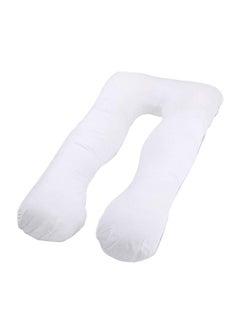 Buy Premium U Shape Comfortable Pregnancy Pillow Polyester White 45x45cm in UAE