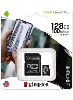 اشتري بطاقة فلاش ميموري MicroSDHC بتقنية كلاس 10 كانفاس مع محول  أسود في السعودية