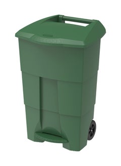 Buy Step-On Waste Bin With Pedal And Wheels Assorted Color 100.0Liters in Saudi Arabia