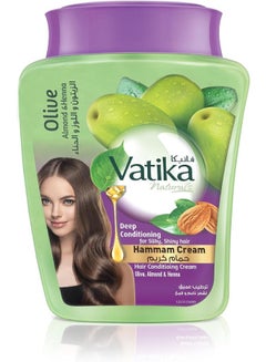 Buy Vatika Naturals Deep Conditioning Hammam Cream 900 gm | Enriched With Olive, Almond & Henna | For Silky & Shiny Hair 900.0grams in Egypt