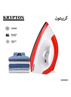 Buy Dry Iron 1200 W KNDI6001 White/Red in Saudi Arabia