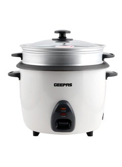 Buy Electric Rice Cooker  -Cook/Warm/Steam, High-Temperature Protection - Make Rice & Steam Healthy Food & Vegetables, Tempered Glass Lid, Non Stick Inner Pot | 2 Year Warranty 2.2 L 900 W GRC4326 White/Black/Clear in Saudi Arabia