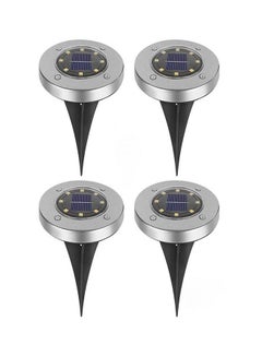 Buy 4-Piece Solar Powered LED Light White in UAE