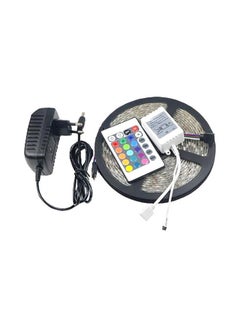 Buy 300-Led Waterproof Strip Light With Remote Control And Power Adapter Multicolour 5meter in Egypt