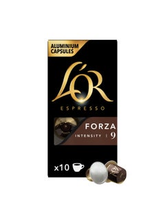 Buy Espresso Forza Intensity 9 Coffee Capsule Drinks 52grams Pack of 10 in UAE