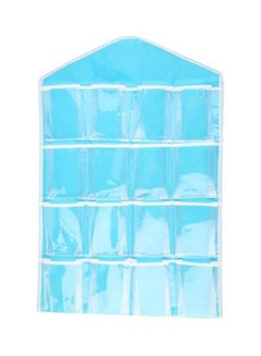 اشتري Portable 16 Pockets Hanging Bag Toys Storage Tidy Wall Closet Organizer Light Blue في مصر